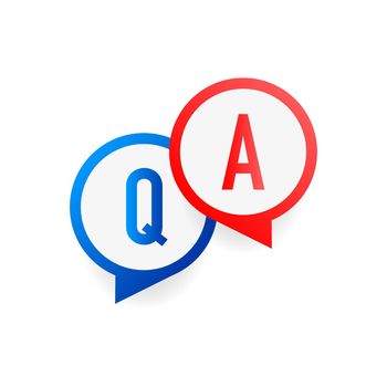 Questions & answers or Q&A speech bubbles.