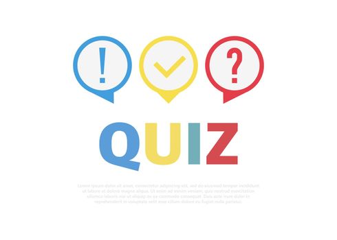 Quiz vector logo isolate on white, questionnaire icon, poll sign.