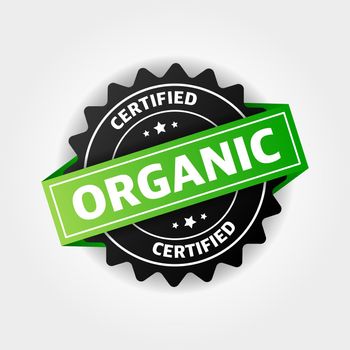organic shield sign, symbol no gmo vector icon