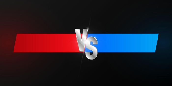 Versus logo vs letters for sports and fight competition. Battle vs match