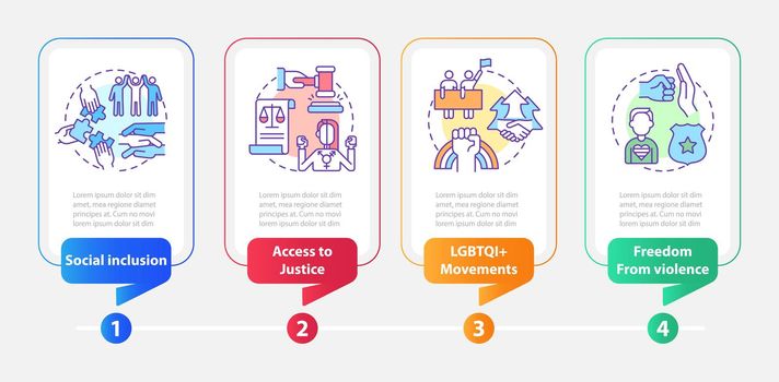 LGBT community programs rectangle infographic template