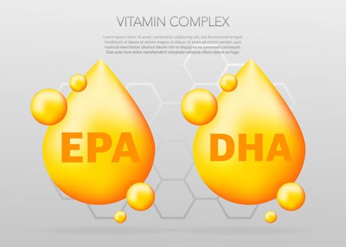 Shiny fish oil nutrition epa and dha for good health.