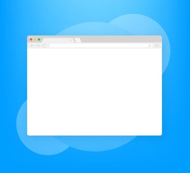 Browser window vector illustration. Browser or web browser in flat style. Window concept internet browser.