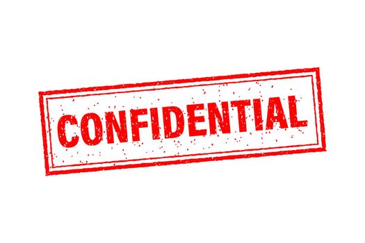 Confidential on red background. Padlock icon. Vintage confidential, great design for any purposes.