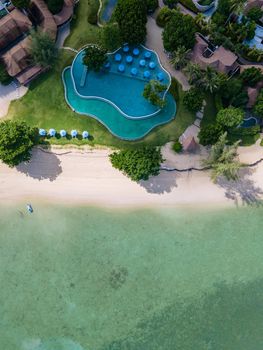 Aerial view of Naka Island near Phuket Thailand, tropical Island in Thailand