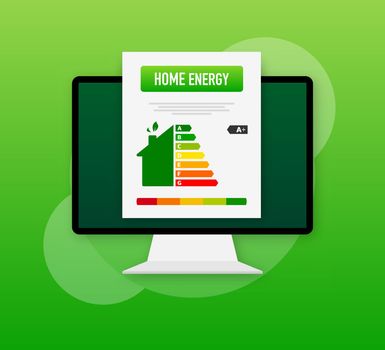 Flat home energy. Smart home. Future technology. Vector logo illustration. Internet technology. Vector icon