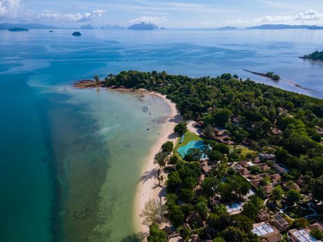Aerial view of Naka Island near Phuket Thailand, tropical Island in Thailand