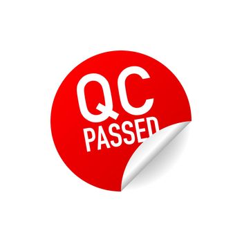 Qc passed, great design for any purposes. Qc passed. Vector illustration. Tick icon. Tick icon