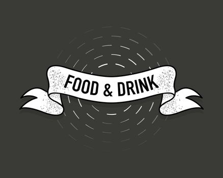 Food and drink in vintage style. Banner vector. Vintage, retro design. Poster design template.