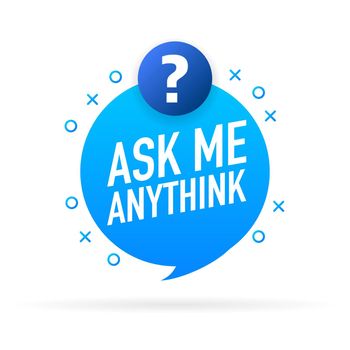 Ask me anything. AMA session concept. Vector illustration.