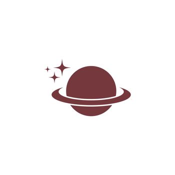Planet icon logo design illustration template