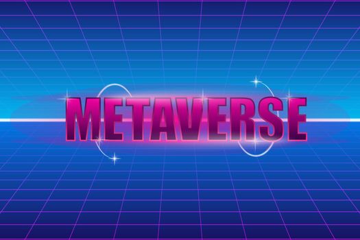 Metaverse technology concept. Digital space. Virtual reality. 3d vector. World map.