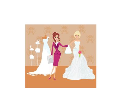 Wedding planner and bride