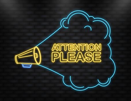 Attention please concept vector illustration of important announcement