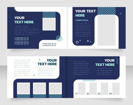 Business administration course bifold brochure template design