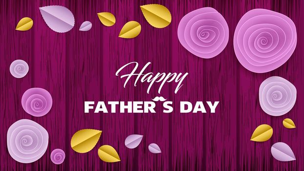 Cut paper floral banner Fathers Day