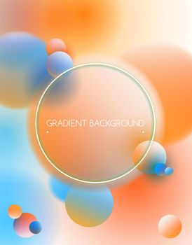 Trendy vibrant colors and gradient background