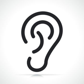ear icon black and white