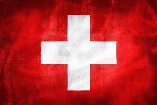 Grunge 3D illustration of Switzerland flag