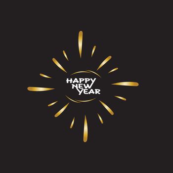 Happy New Year vector design and text vector