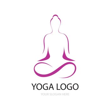 Yoga, Meditation icon logo vector free
