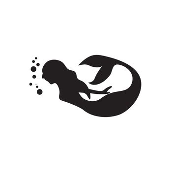 Mermaid icon template vector