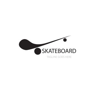 Skateboard icon logo free vector