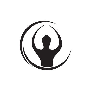 Yoga, Meditation icon logo vector free