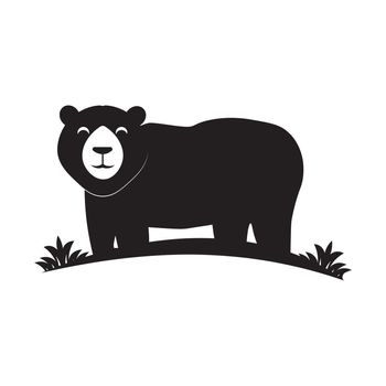 Bear icon logo free vector