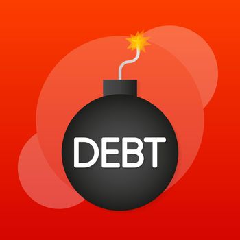 Debts and credit, Struggle for your business. Card for concept design.Vector illustration
