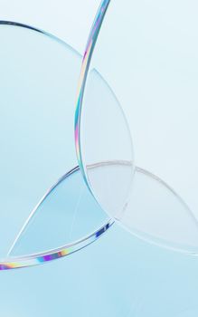 Transparent curve glass, 3d rendering.