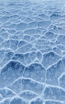 Ice ground with crack pattern, 3d rendering.