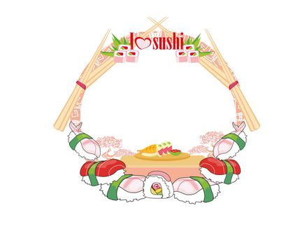Sushi - artistic frame