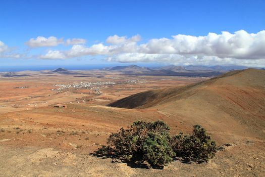 Mountain scenery landscape, Fuerteventura, Spain 