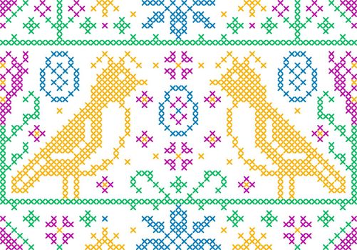 Cross stitch embroidery pattern