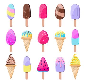colorful tasty ice cream