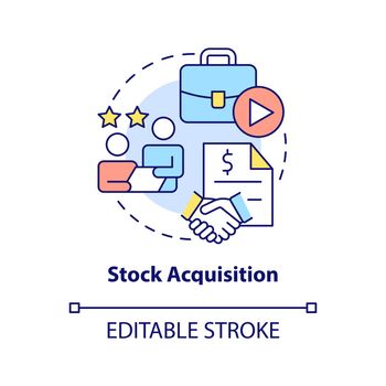 Stock acquisition concept icon