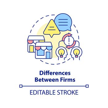 Differences between firms concept icon