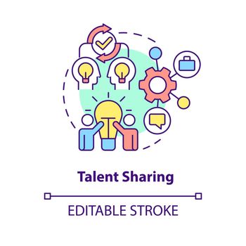 Talent sharing concept icon