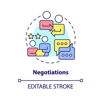Negotiations concept icon
