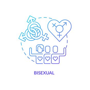 Bisexual blue gradient concept icon