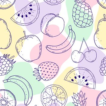 pattern with fruits