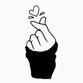 Outline hand with snapping finger gesture. Living easy concept vector background. Gesture hand finger snap and expression illustration