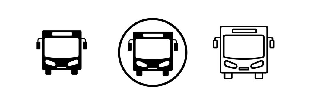 Bus icon set. bus vector icon. Vector illustration
