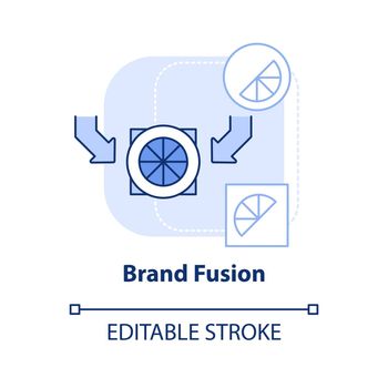 Brand fusion light blue concept icon