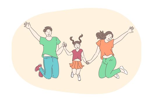 Happy family, parenthood, children concept