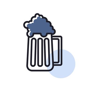 Beer glass vector icon. Barbecue and bbq grill