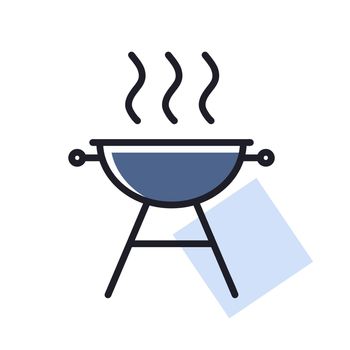 Grill BBQ cookout vector isolated icon