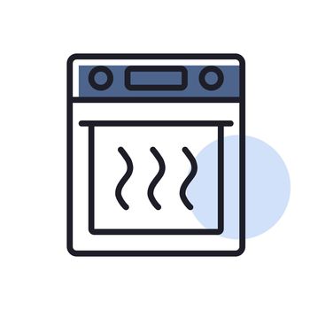 Electric oven vector kitchen icon