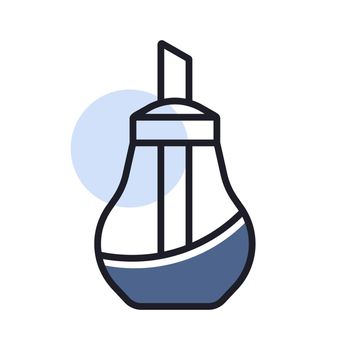 Sugar bowl shaker bottle vector icon